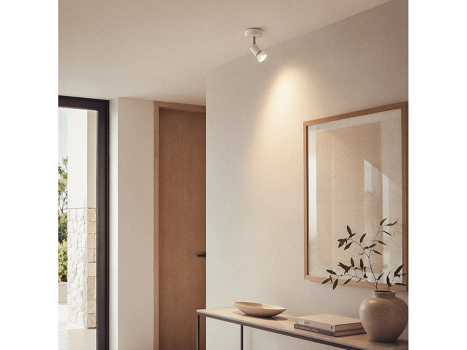 Applique Orientable Aluminium Oasis 1 Spot Blanc Blanc