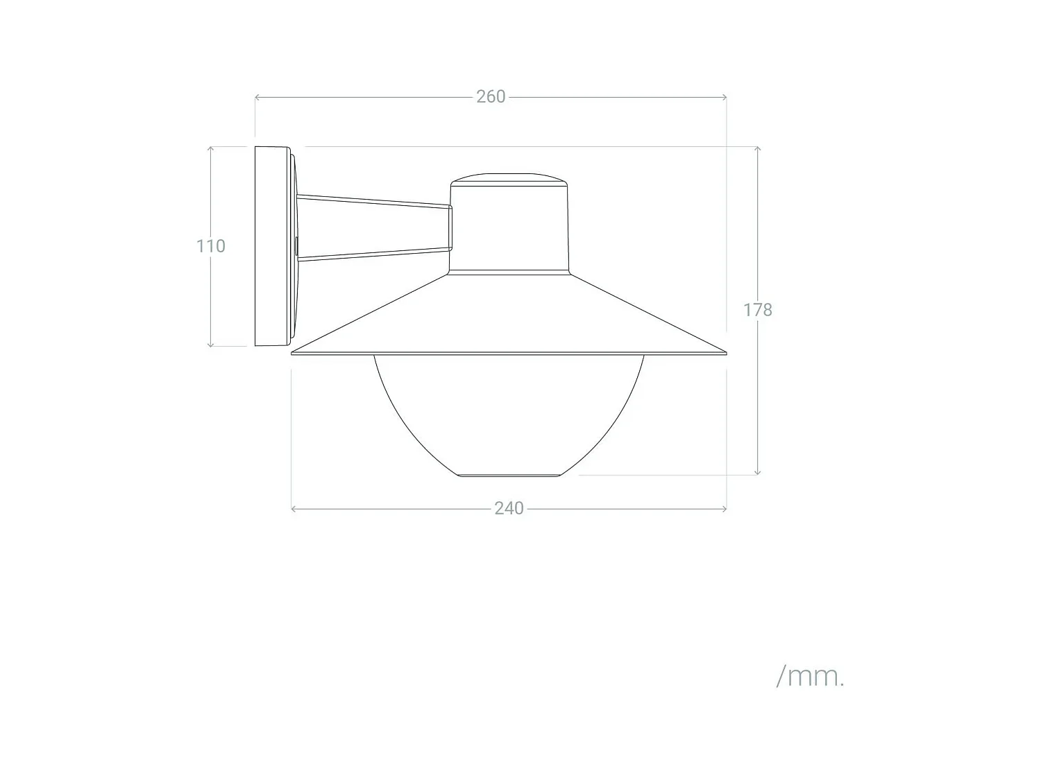 Lampada da parete Neiva Nero
