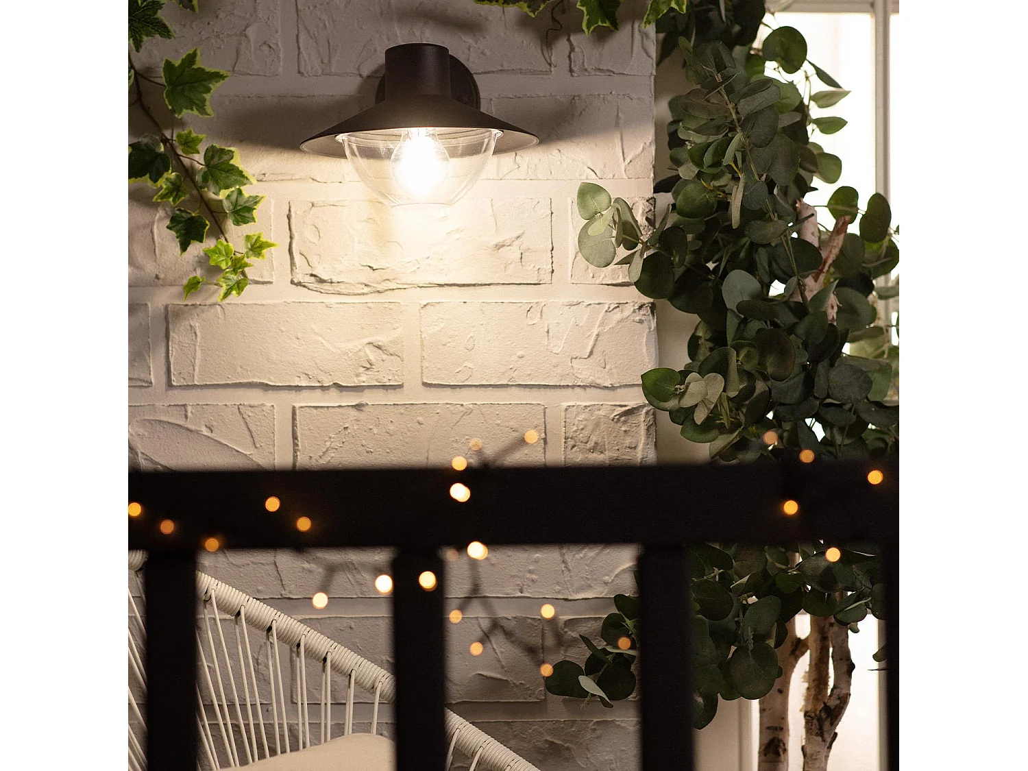 Lampe Murale Extérieure Aluminium Neiva Noir