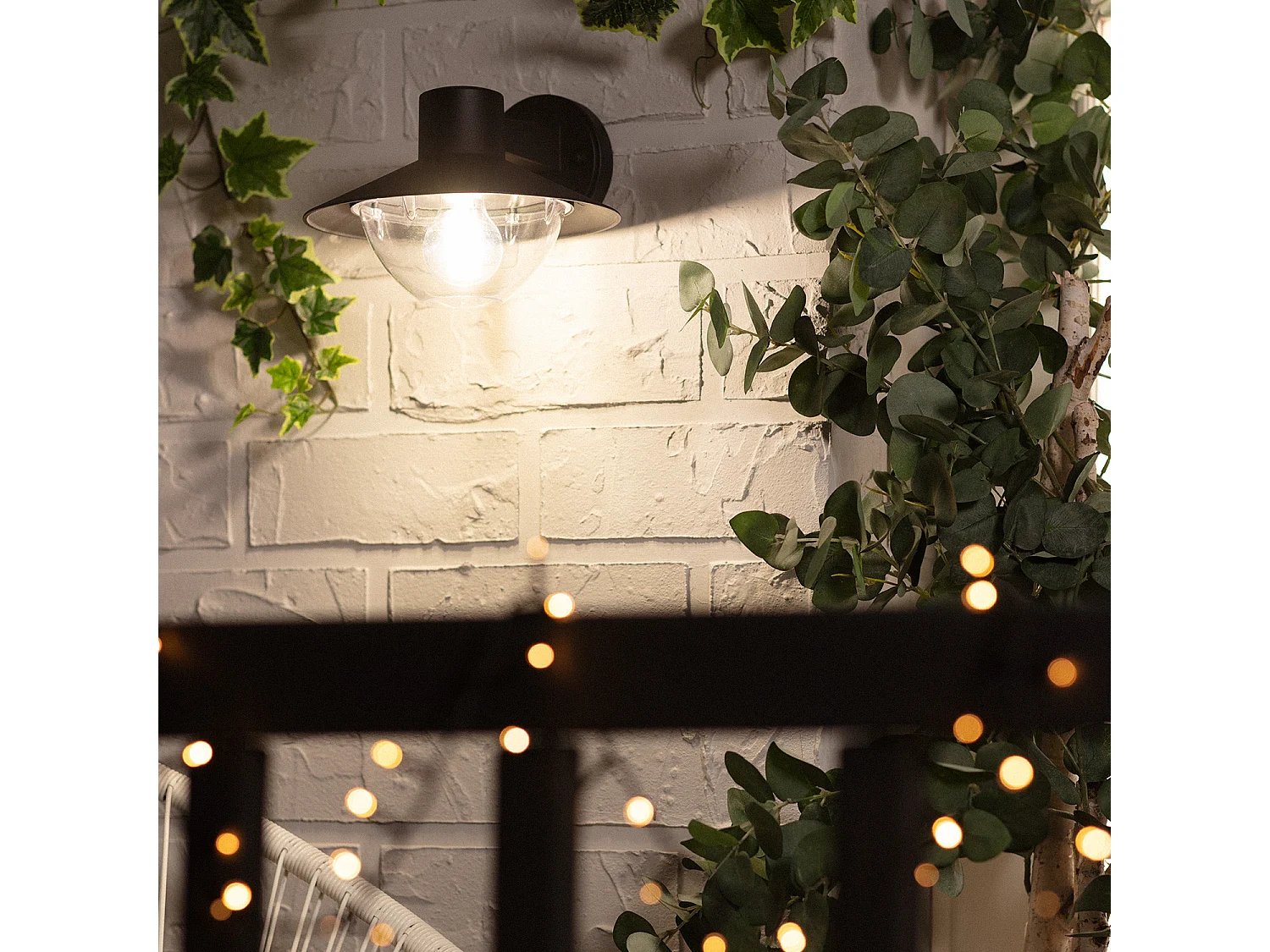 Lampe Murale Extérieure Aluminium Neiva Noir