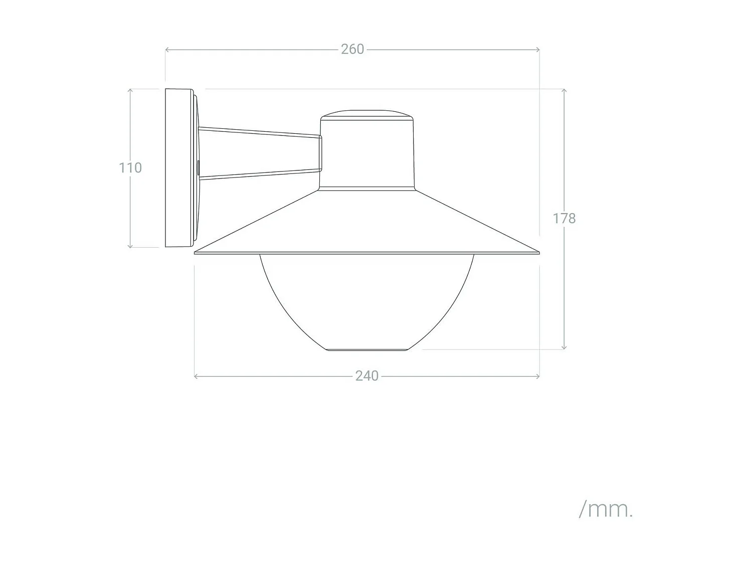 Lampe Murale Extérieure Aluminium Neiva Noir