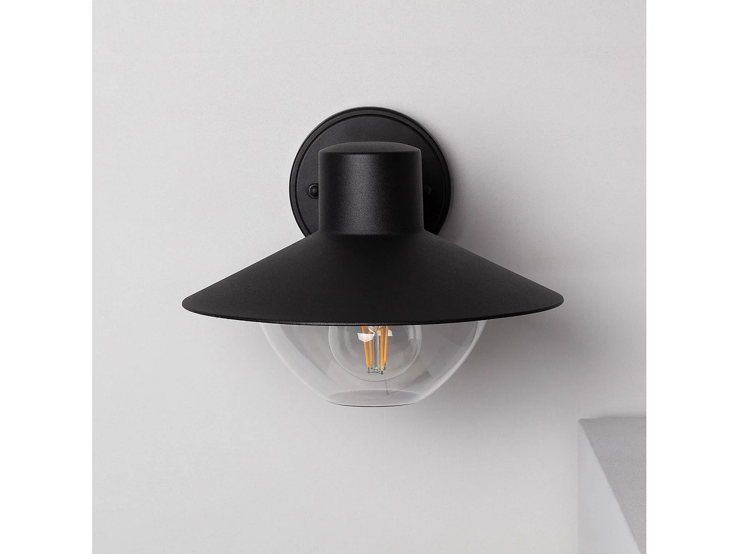 Lampe Murale Extérieure Aluminium Neiva Noir