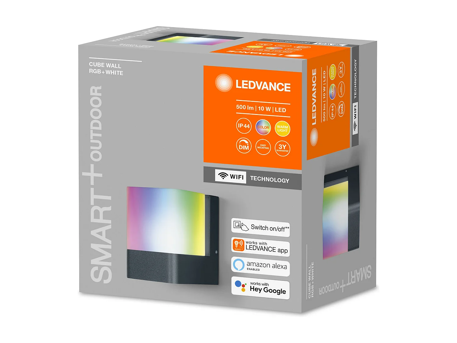 Ledkia Applique Murale LED RGBW 10W Smart+ WiFi Cube IP44 LEDVANCE 4058075478114