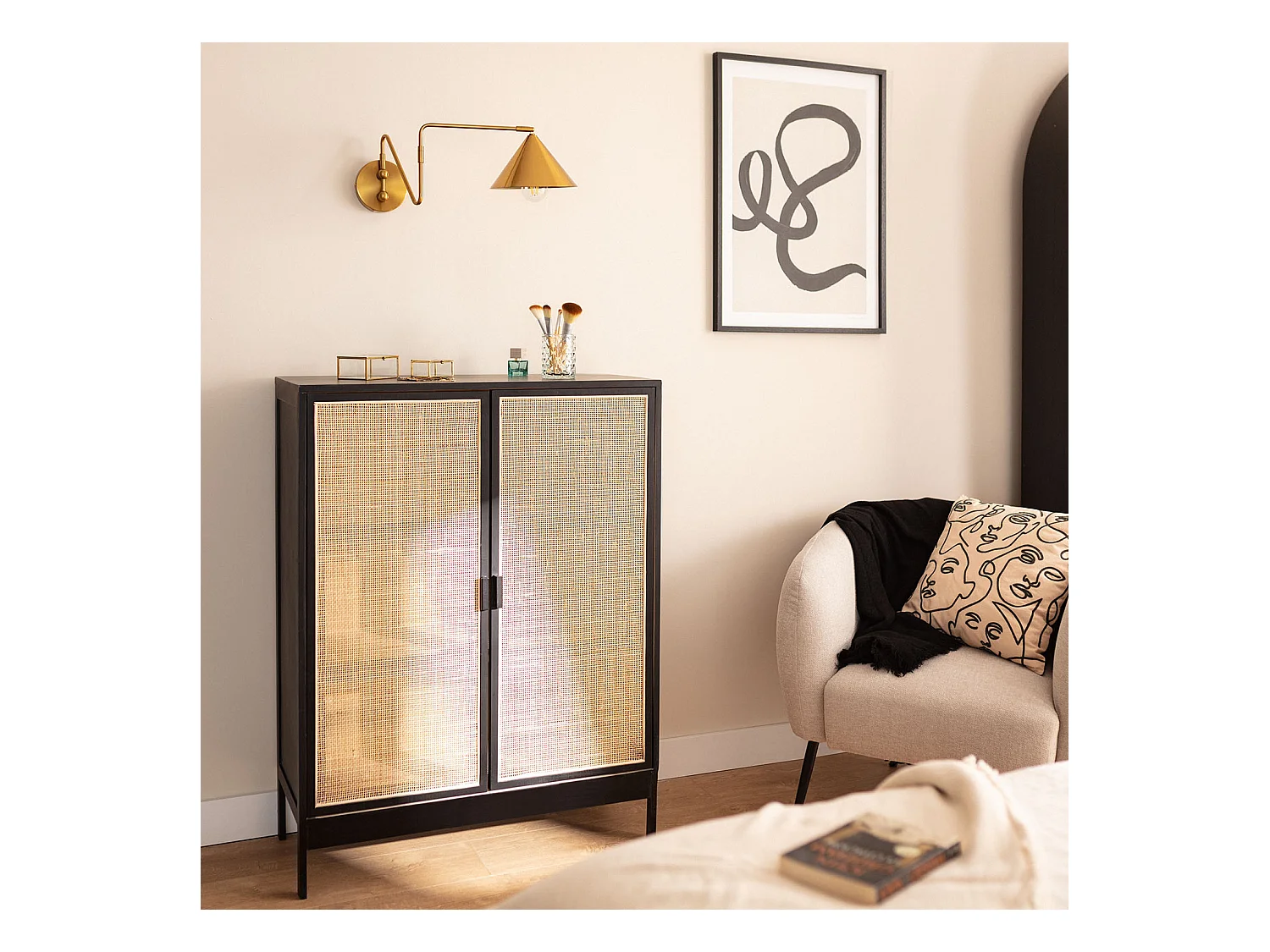 Lámpara de Pared Articulable Metal Cyclone Dorado