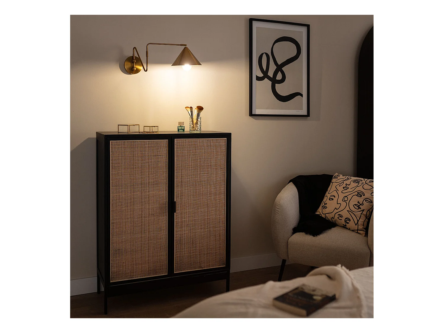 Lámpara de Pared Articulable Metal Cyclone Dorado