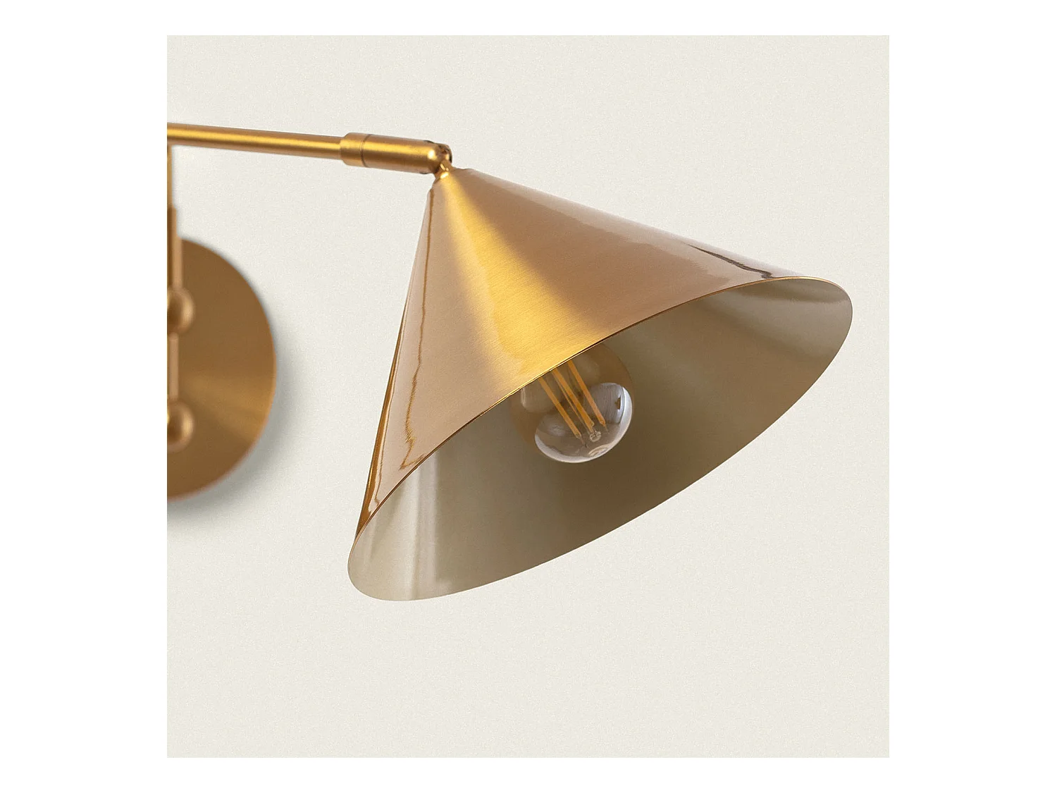 Lámpara de Pared Articulable Metal Cyclone Dorado