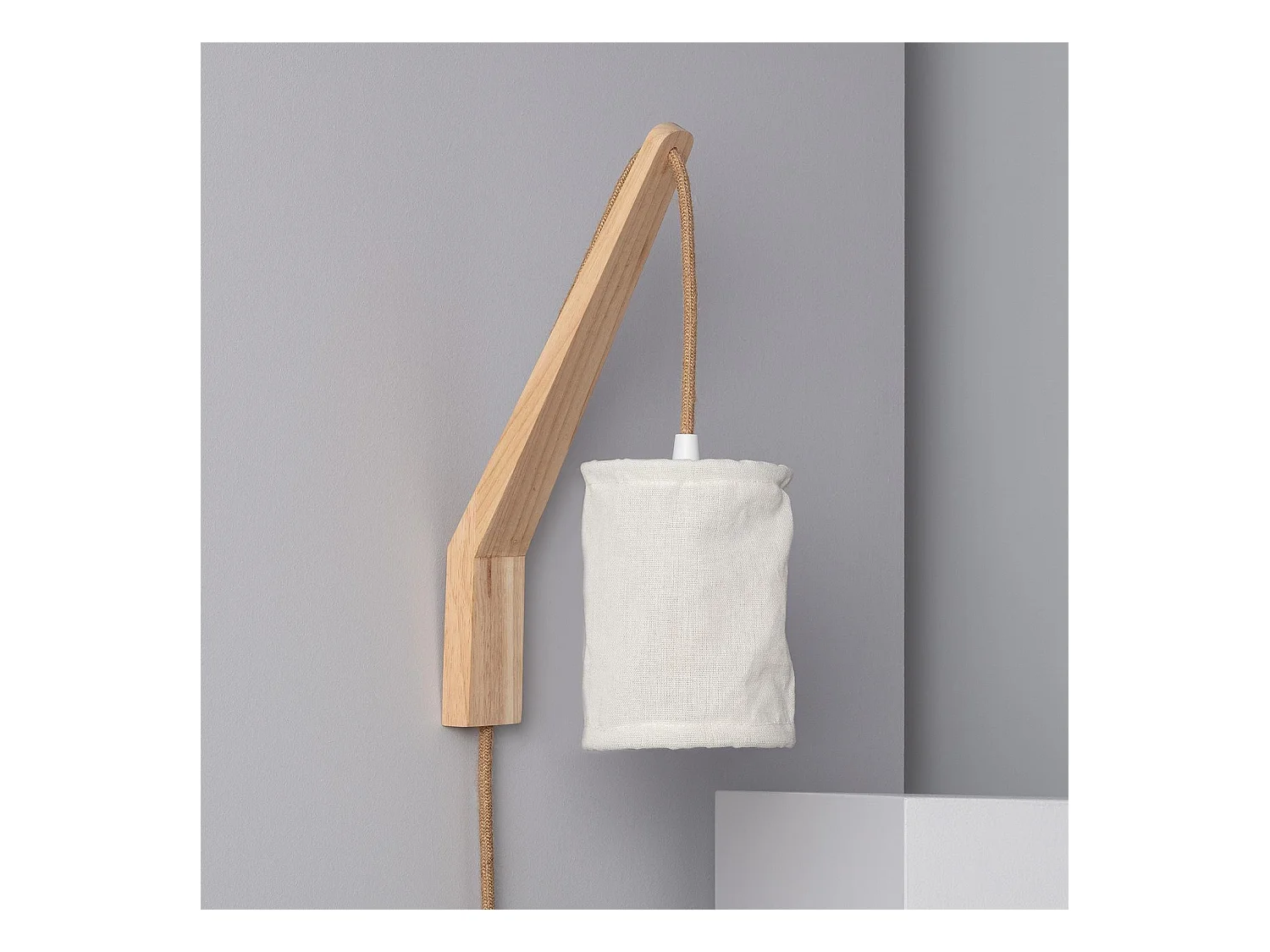 Lampe Murale Bois et Métal Kanzu Naturel