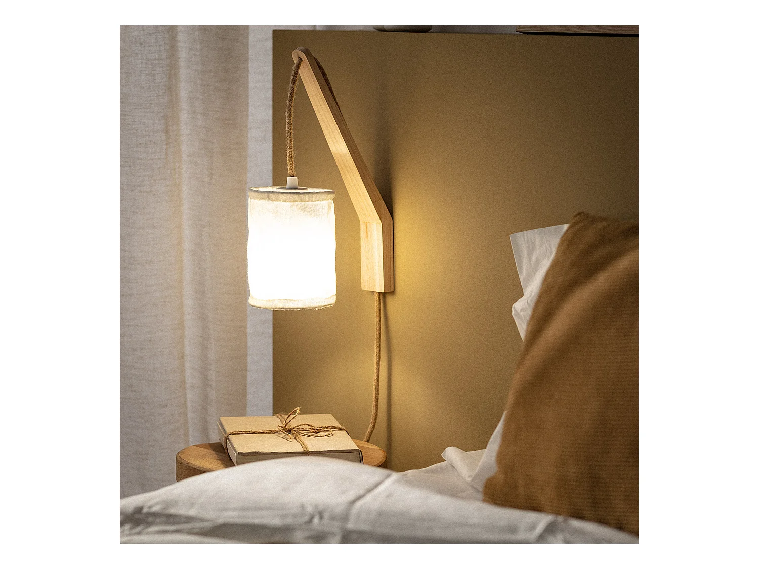 Lampe Murale Bois et Métal Kanzu Naturel