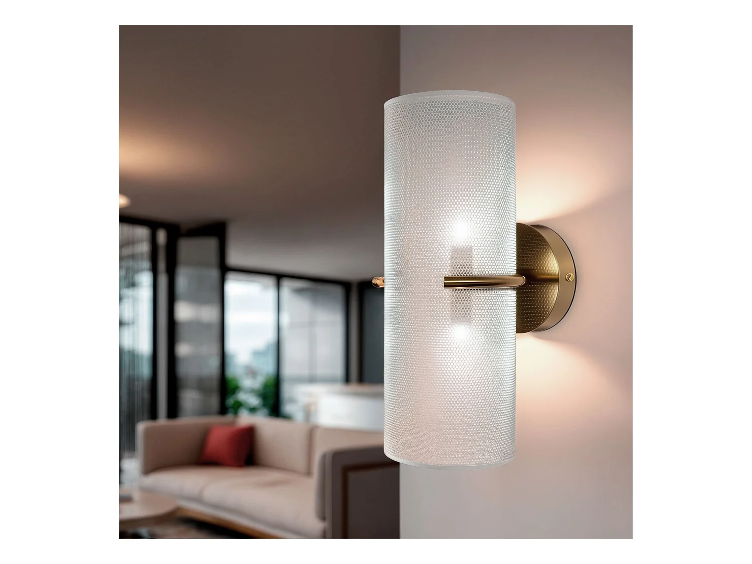 Aplique de Pared de Metal Daily Dorado