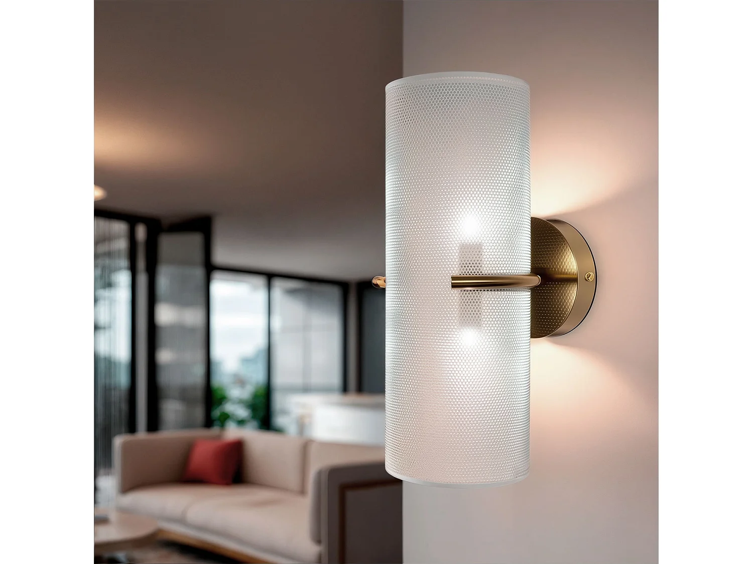 Aplique de Pared de Metal Daily Dorado