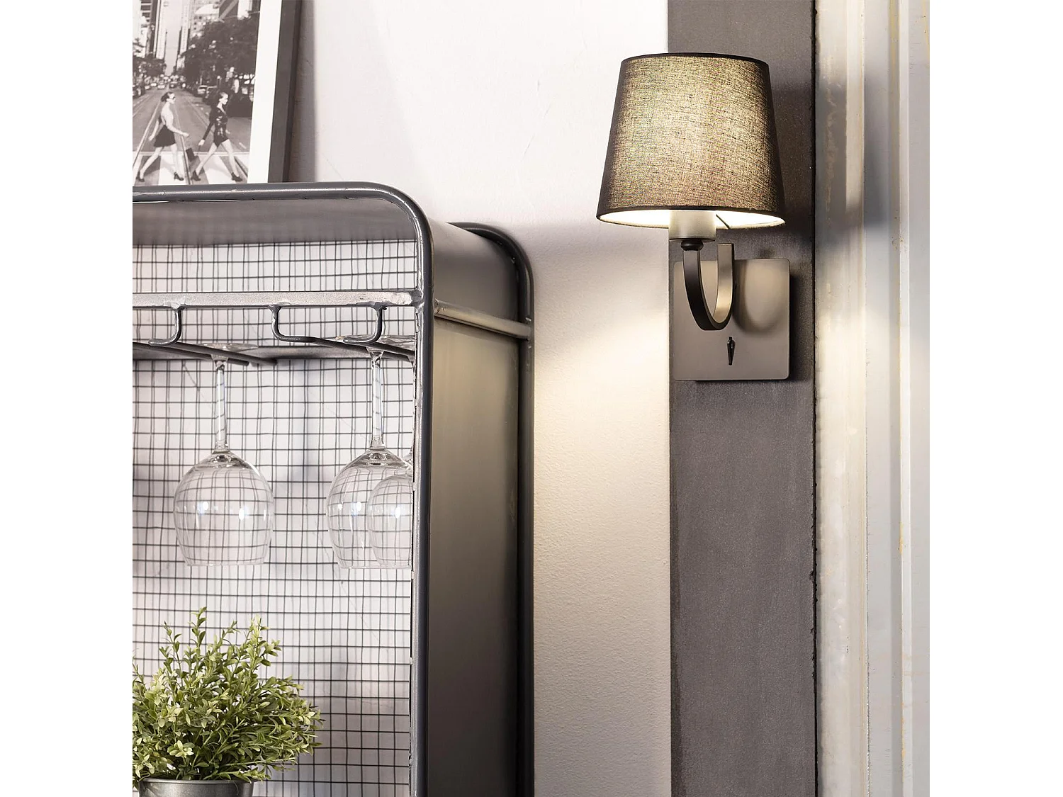 Lampe Murale Métal Kuombi  Noir