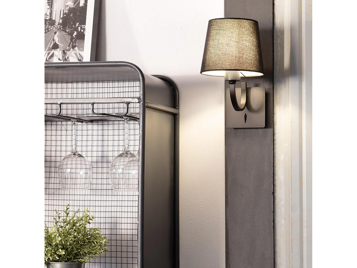 Lampe Murale Métal Kuombi  Noir