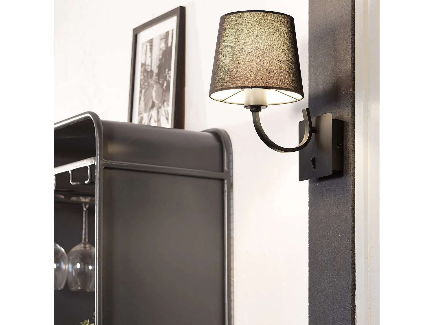 Lampe Murale Métal Kuombi  Noir