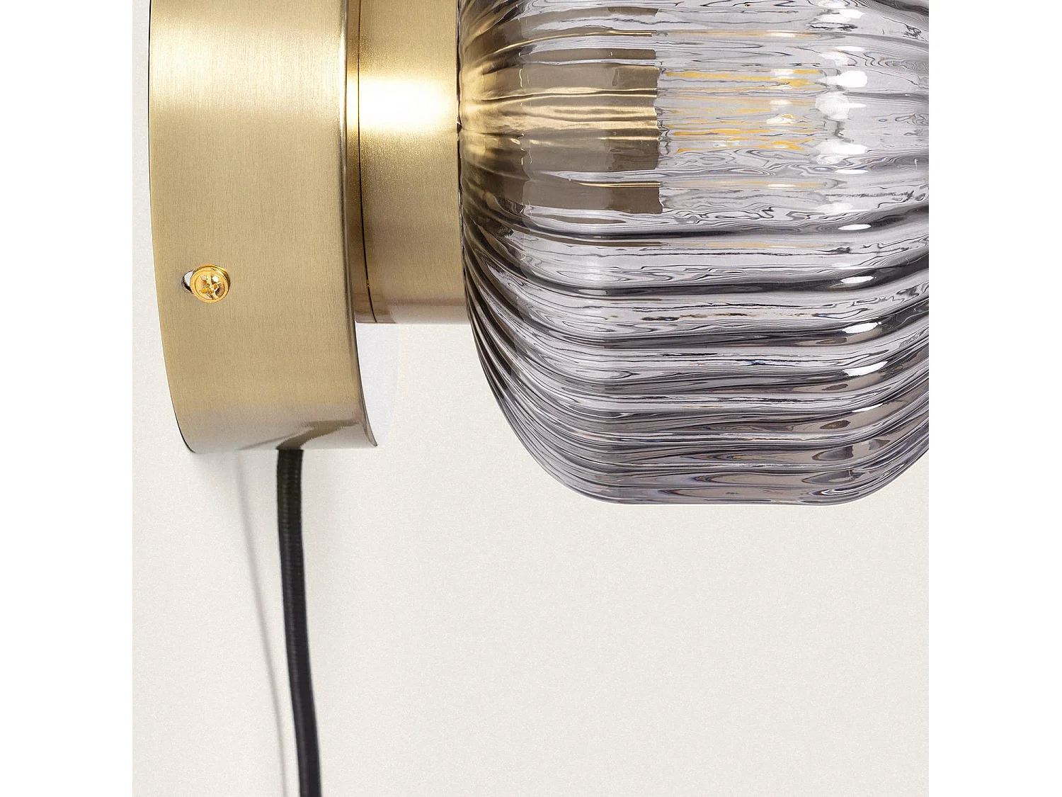 Lampe Murale Métal et Verre Windsor  Doré