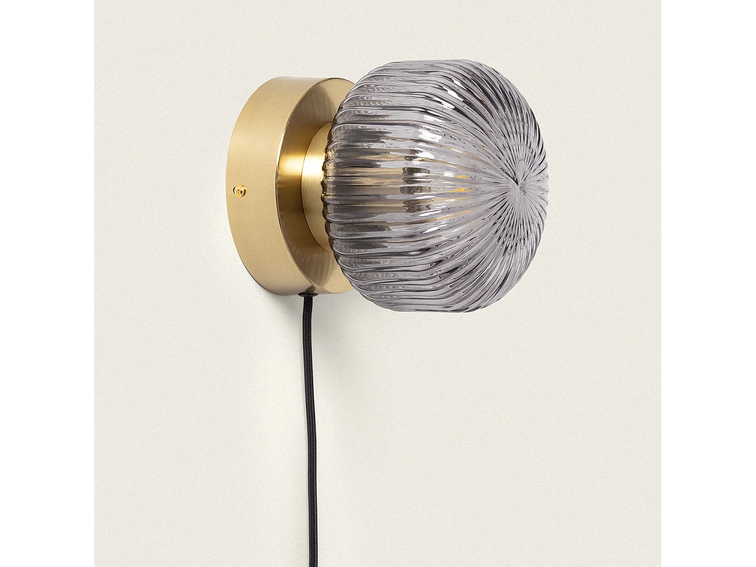 Lampe Murale Métal et Verre Windsor  Doré