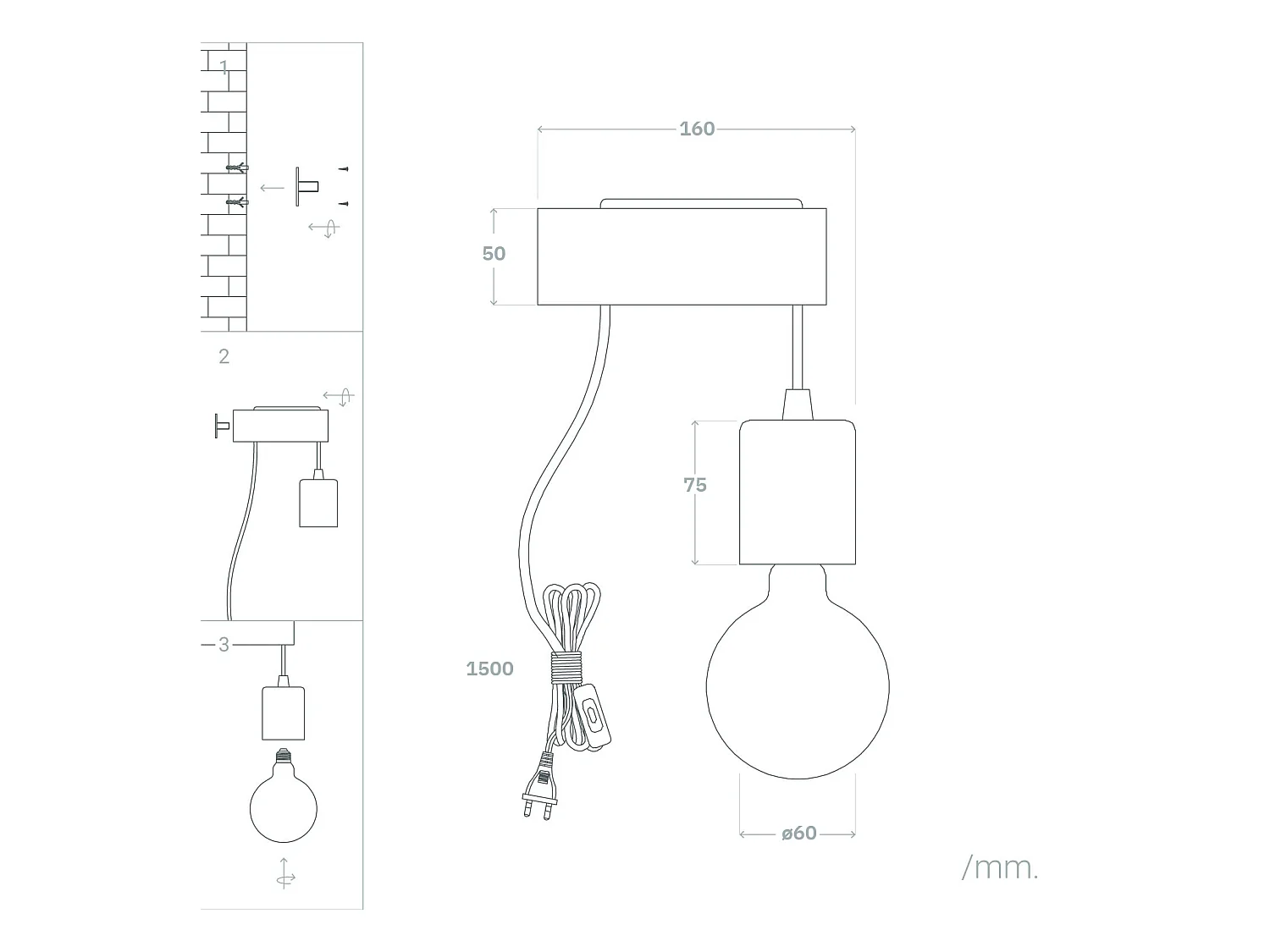 Applique da Parete Torse Naturale