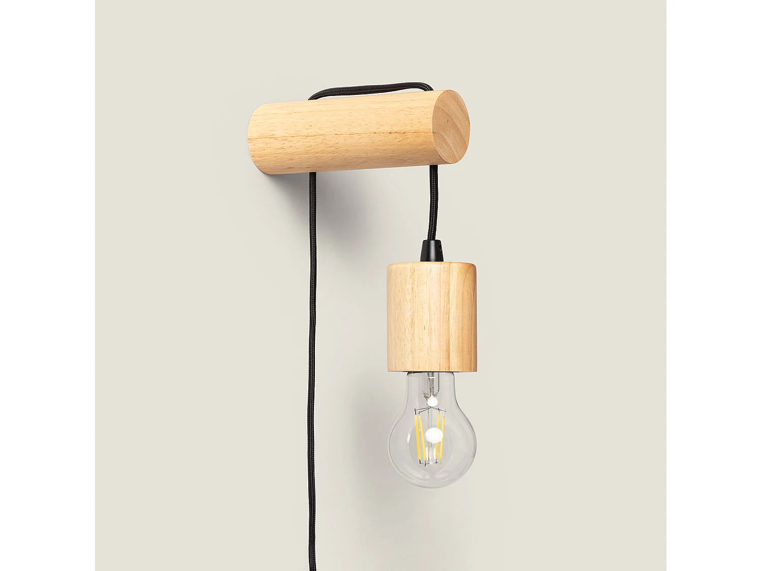 Lámpara de Pared de Madera Torse Natural