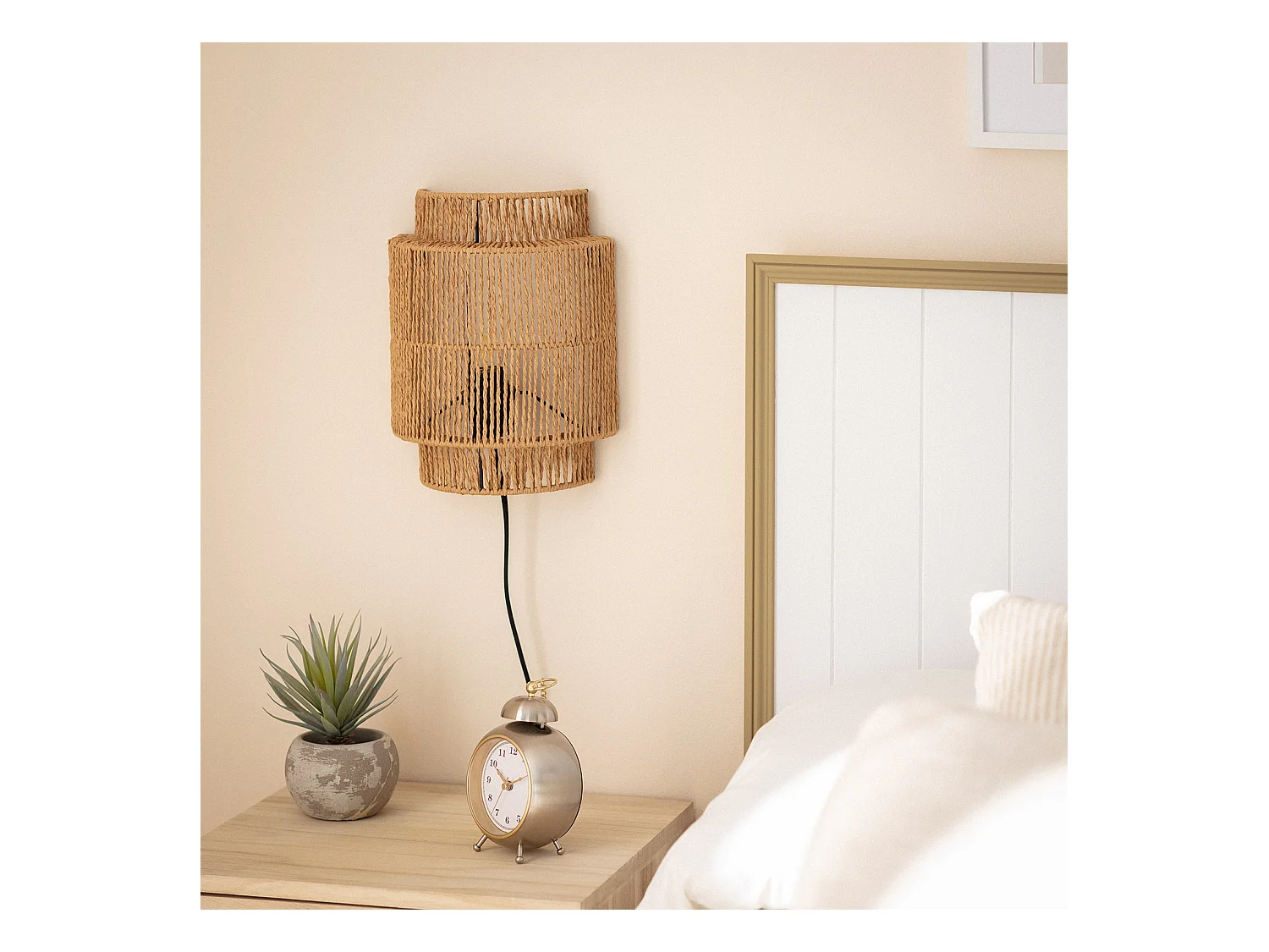 Aplique de Pared de Ratán Kirito Natural