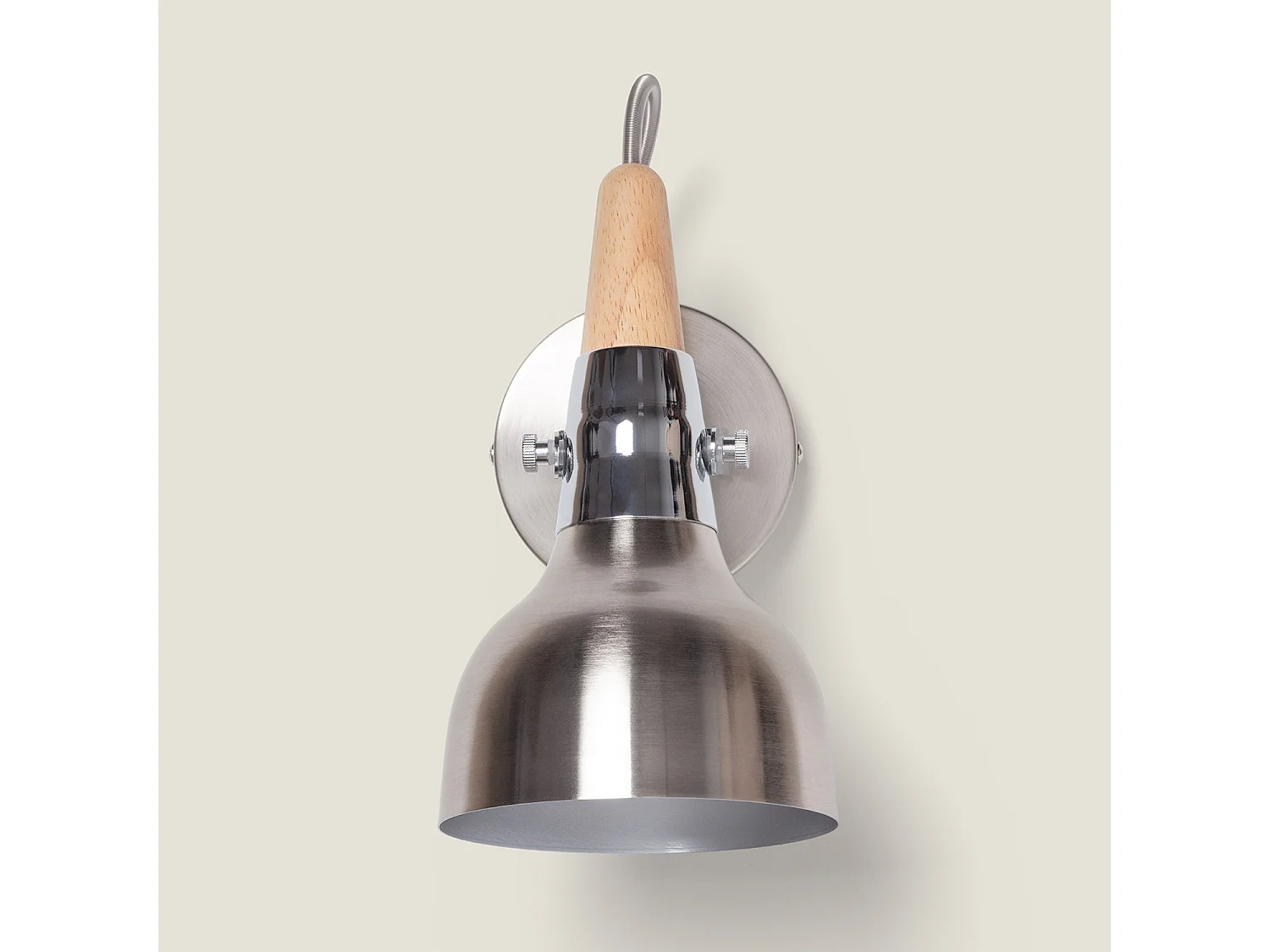 Lampe Murale Orientable Aluminium Emer 1 Spot Argenté Argent