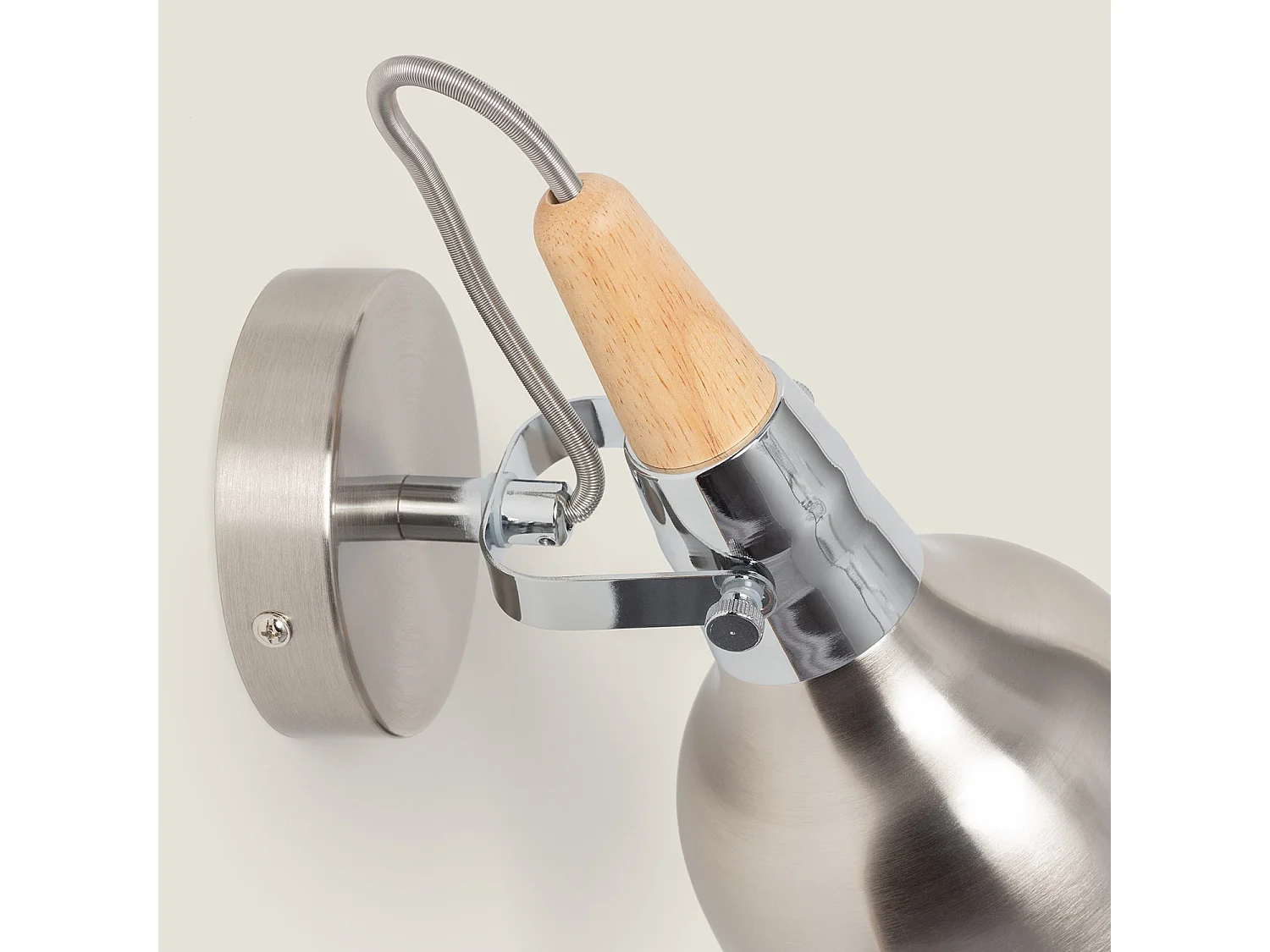 Lampe Murale Orientable Aluminium Emer 1 Spot Argenté Argent