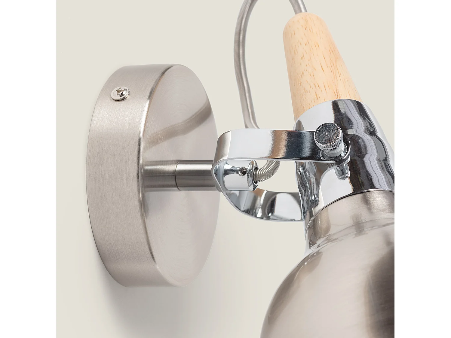 Lampe Murale Orientable Aluminium Emer 1 Spot Argenté Argent