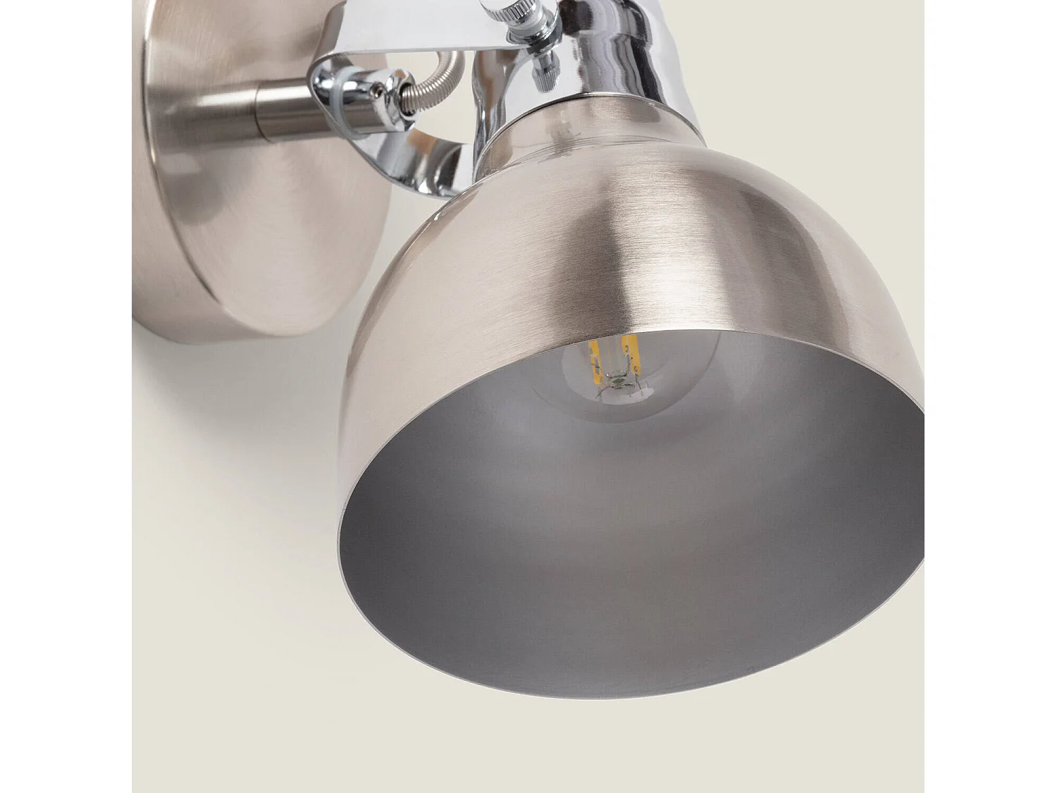 Lampe Murale Orientable Aluminium Emer 1 Spot Argenté Argent