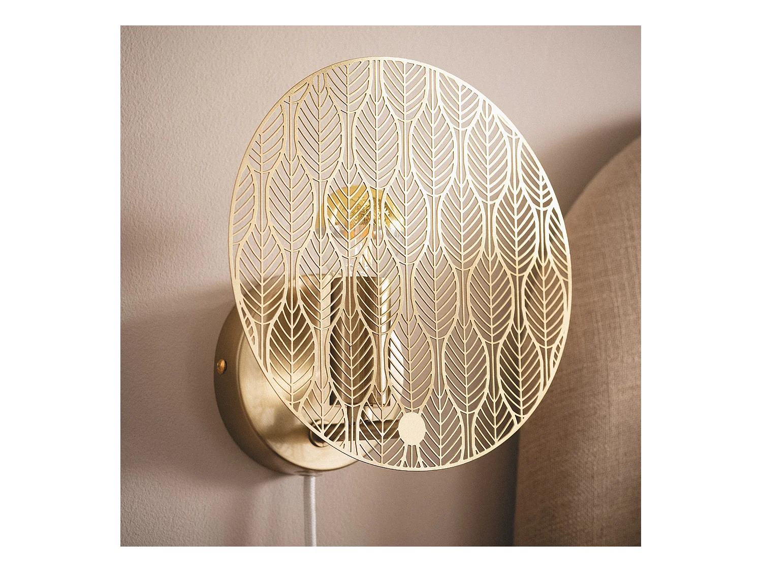 Lampe murale Métal Delly Doré