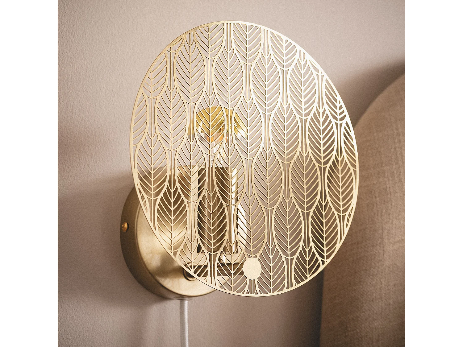 Lampe murale Métal Delly Doré