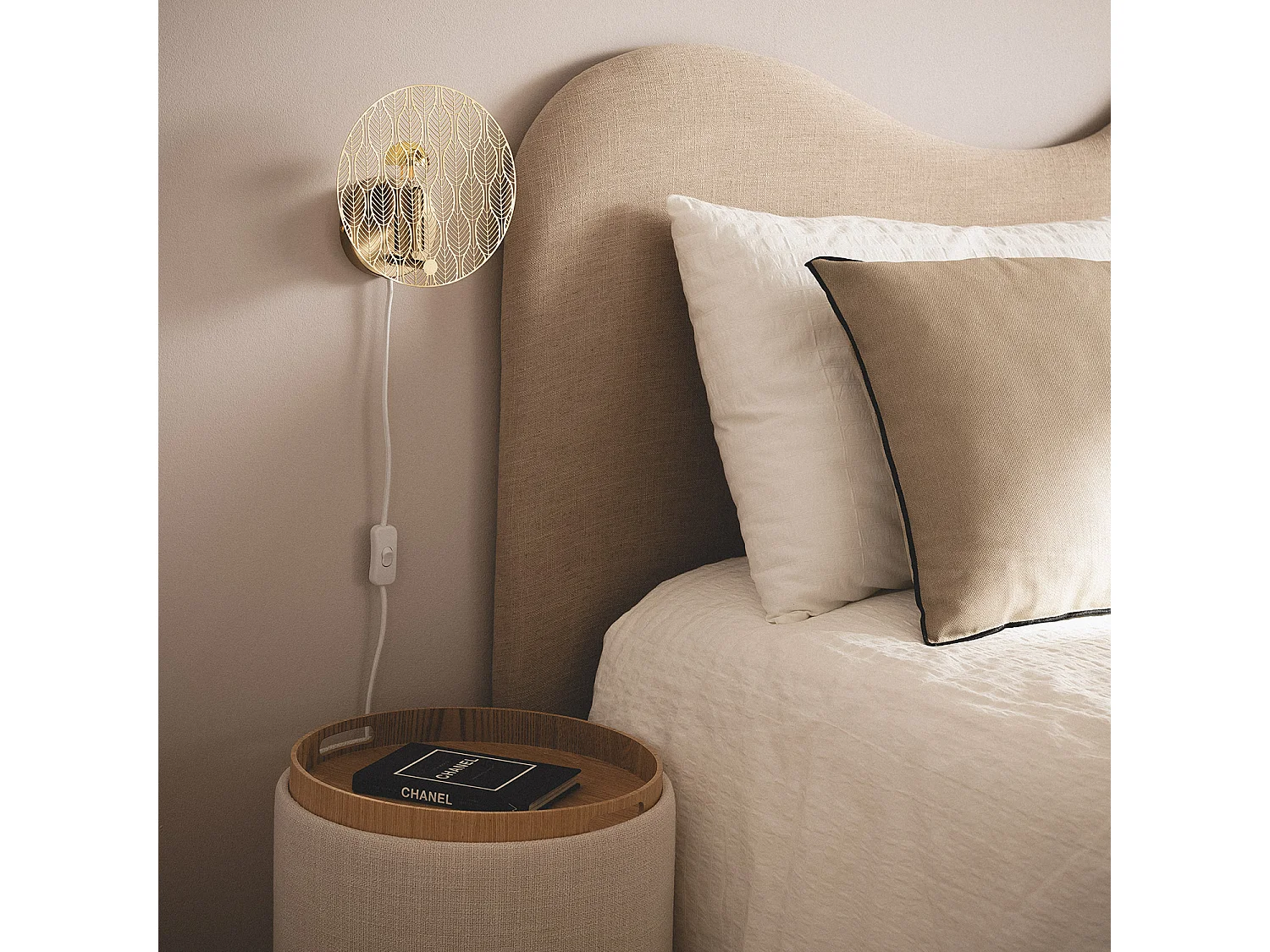 Lampe murale Métal Delly Doré