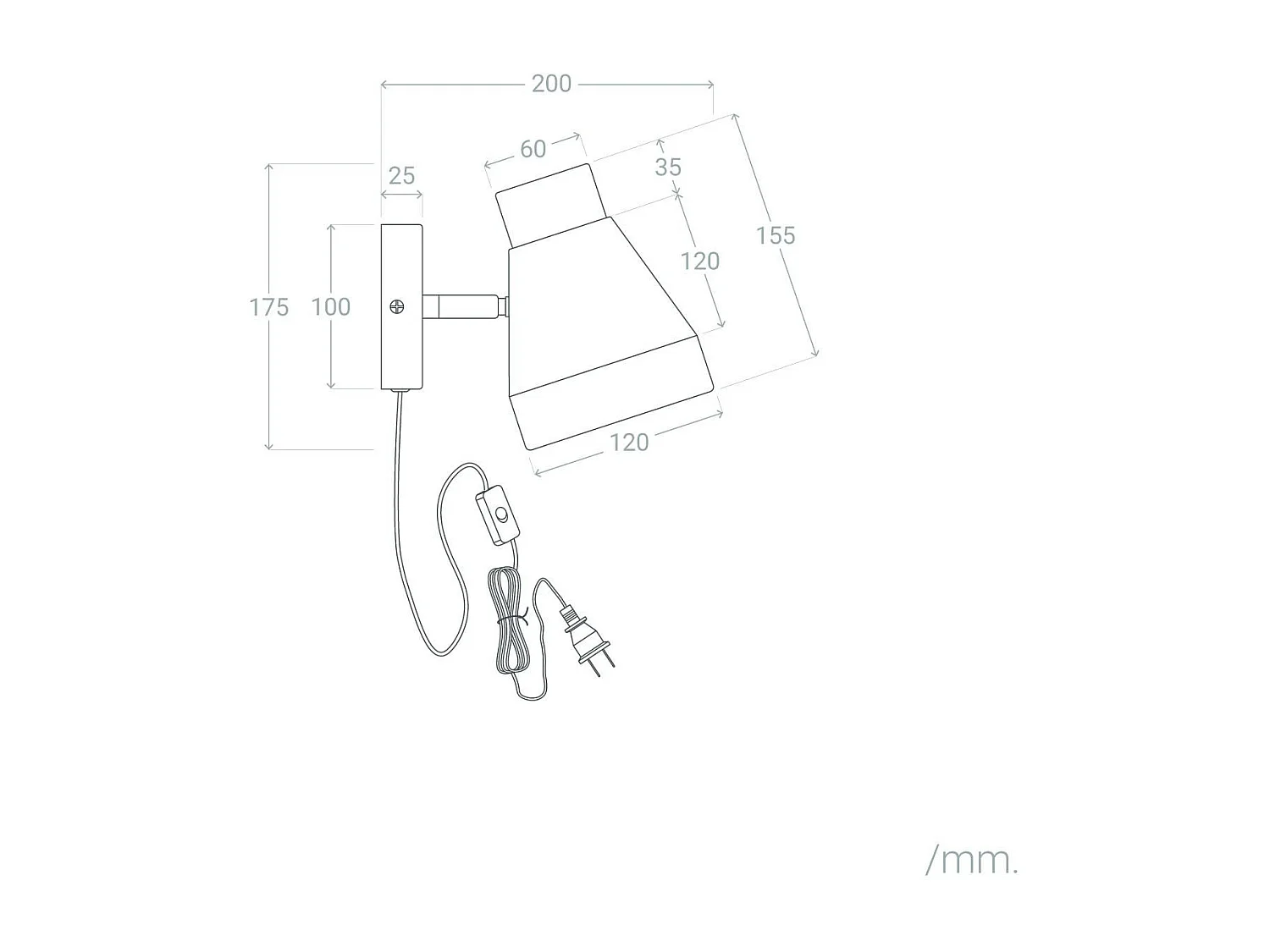 Lampada da Parete Metallo e Legno Lypo Verde Celadon