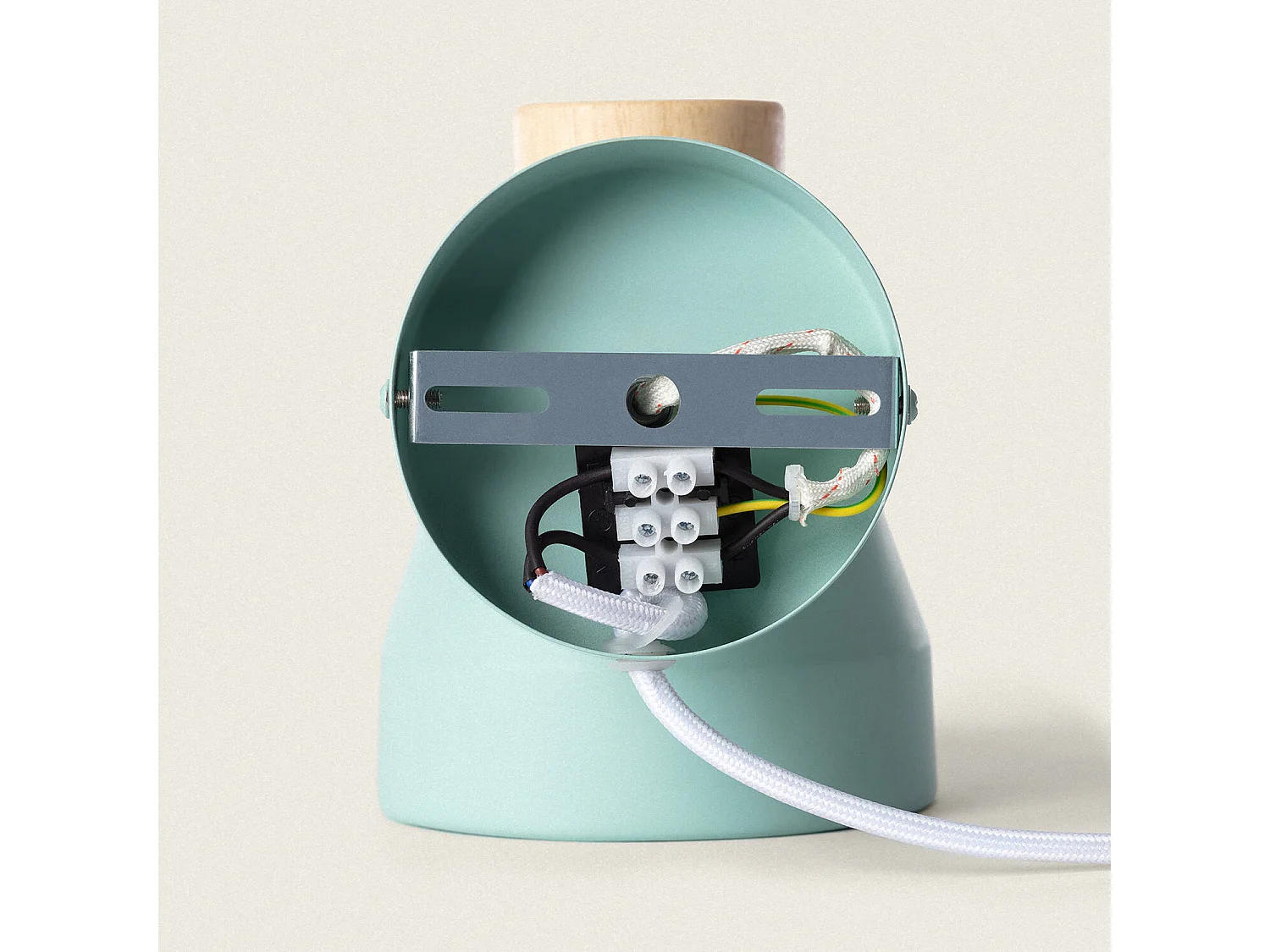 Lampada da Parete Metallo e Legno Lypo Verde Celadon