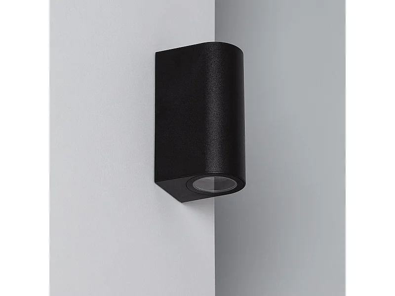 Aplique de Pared Exterior Iluminación Doble Cara Gala Negro Negro