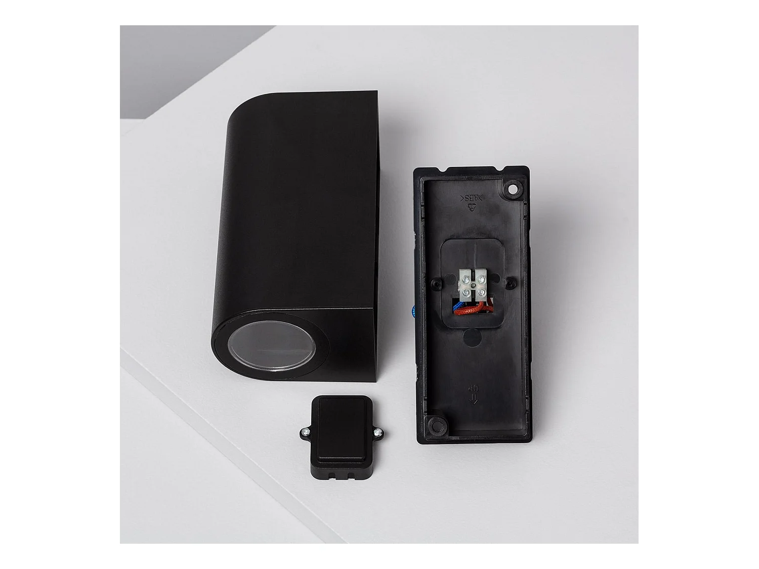 Aplique de Pared Exterior Iluminación Doble Cara Gala Negro Negro