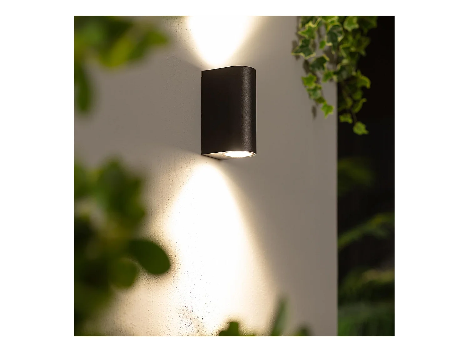 Aplique de Pared Exterior Iluminación Doble Cara Gala Negro Negro