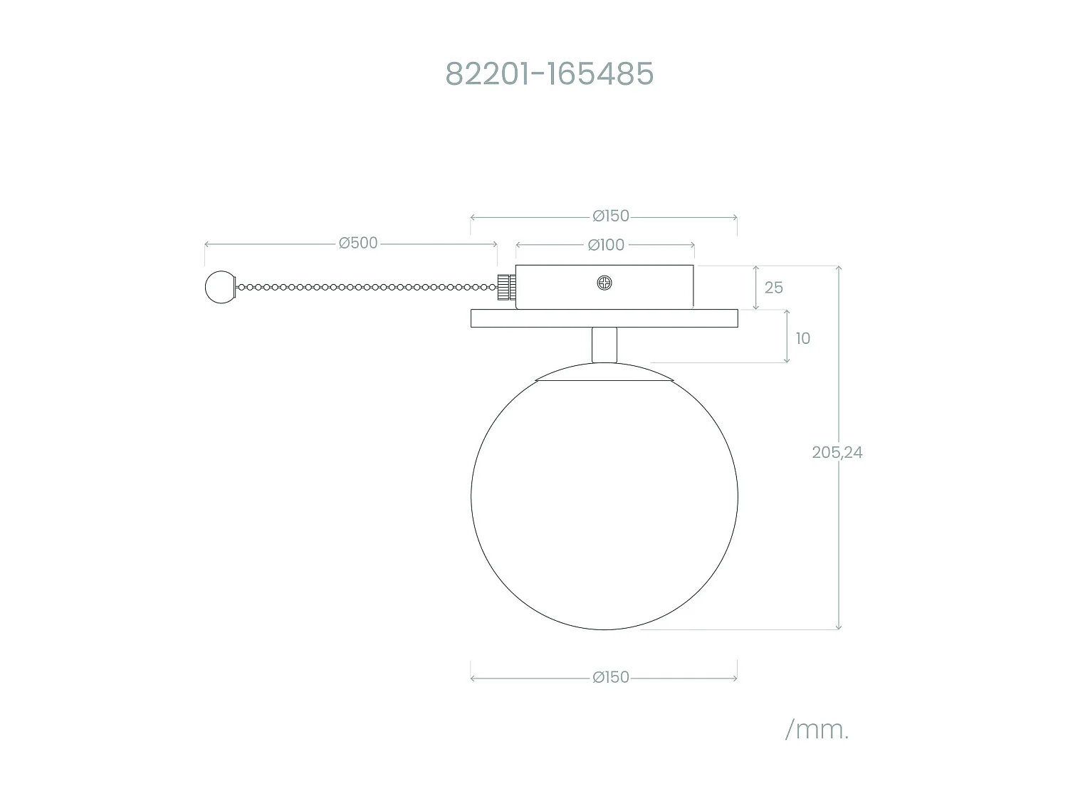Applique Murale Bois et Verre Gold Orbit  Naturel