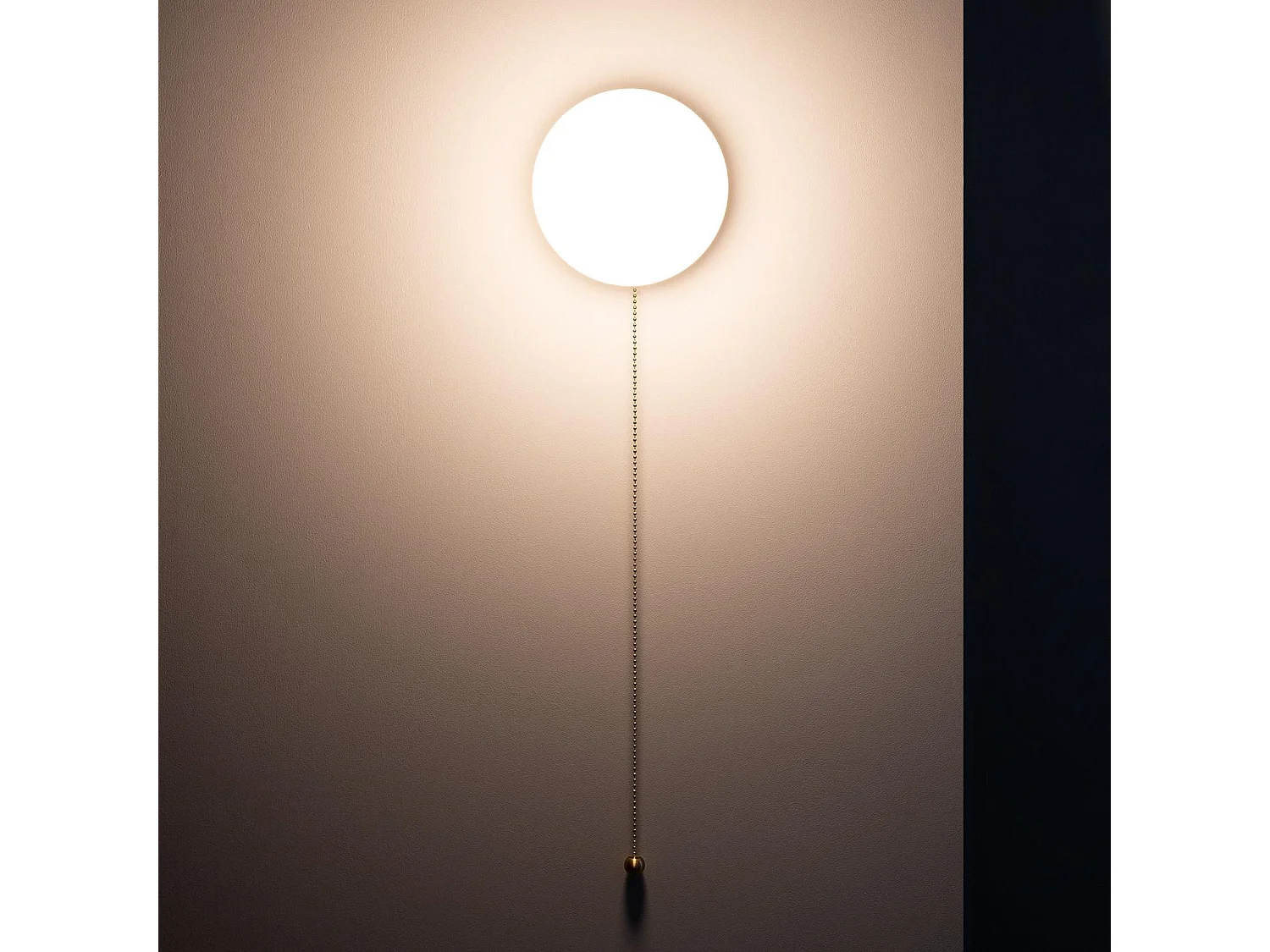 Applique Murale Bois et Verre Gold Orbit  Naturel