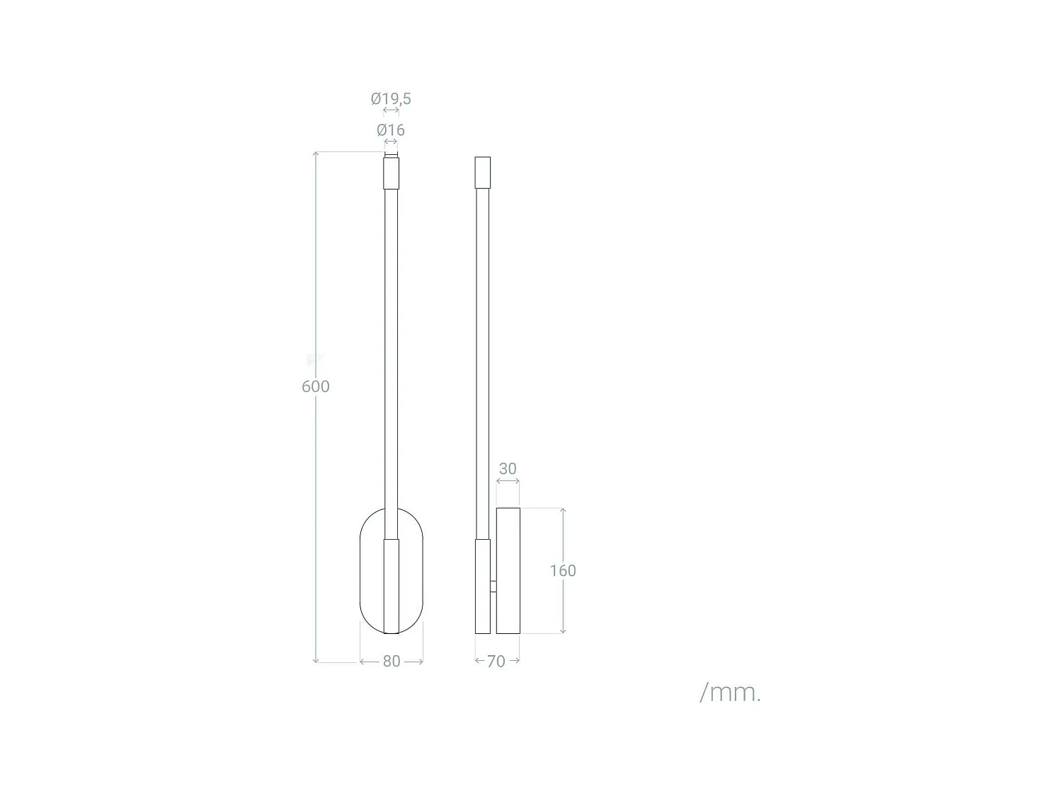 Aplique de Pared LED 8W de Metal BeLight Dorado