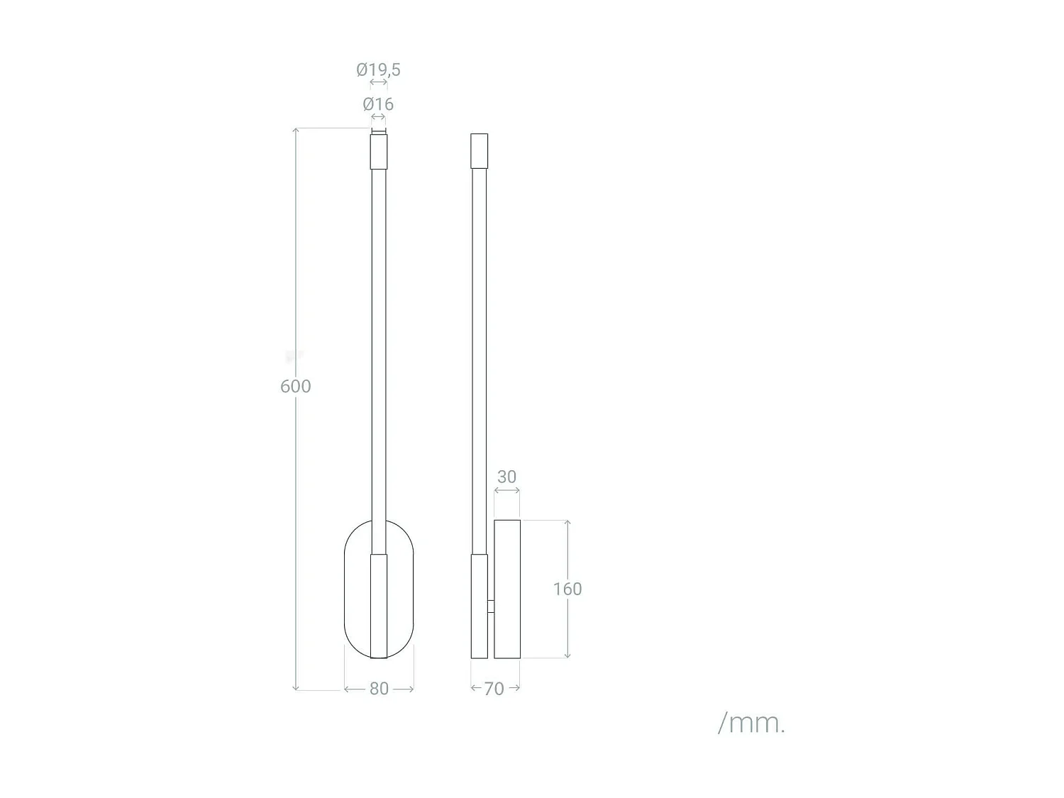 Applique Murale LED LED 10W Métal BeLight  Doré