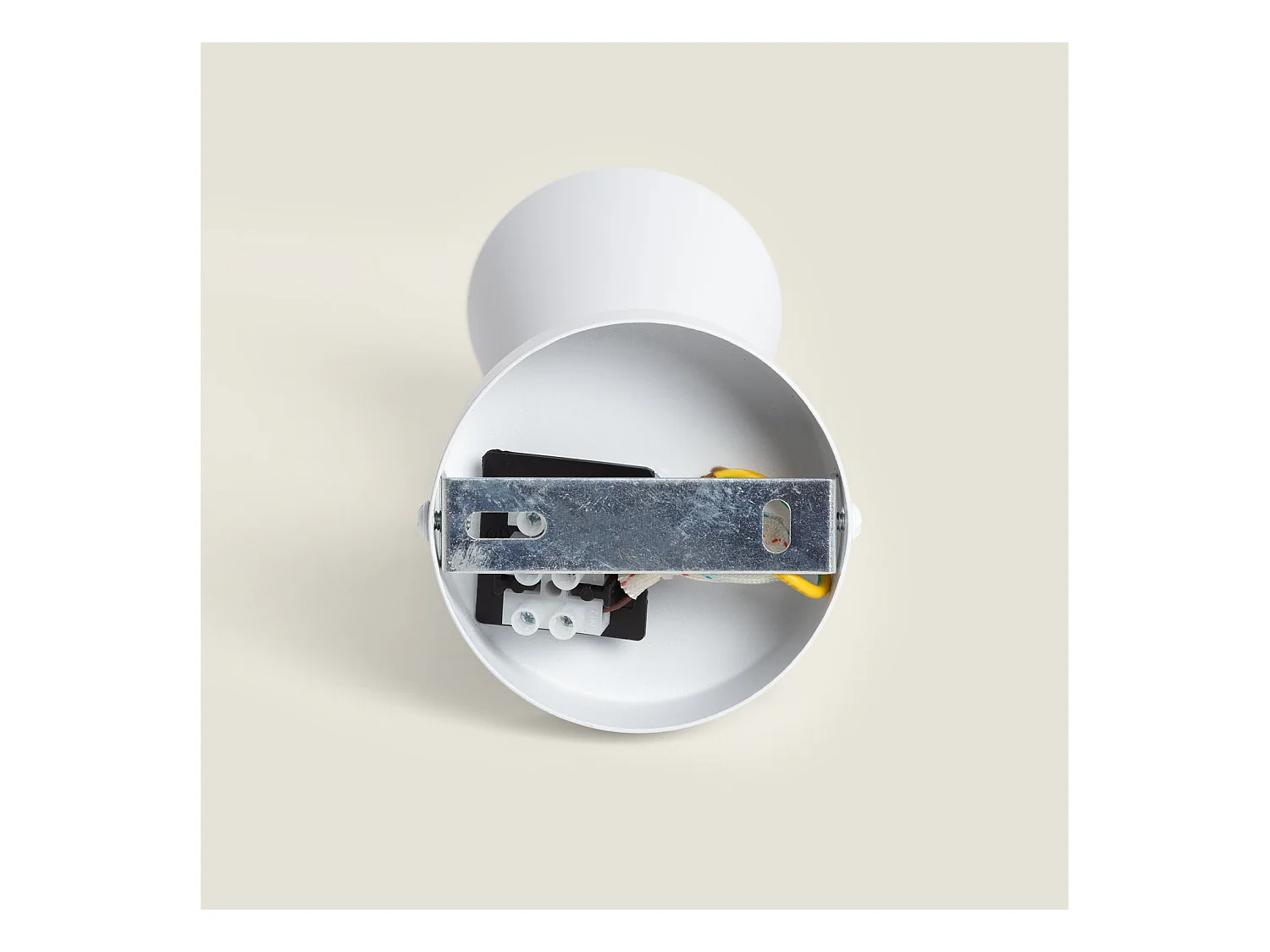 Lámpara de Pared Orientable Metal y Madera 1 Foco Mara Blanco