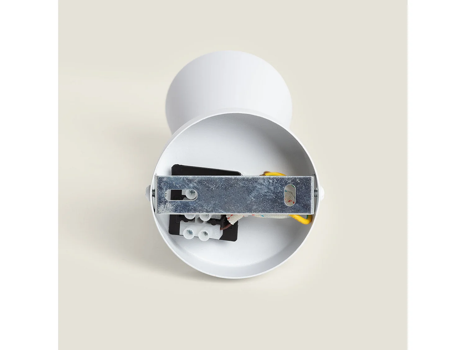 Lampe Murale Orientable Métal et Bois Mara 1 Spot  Blanc