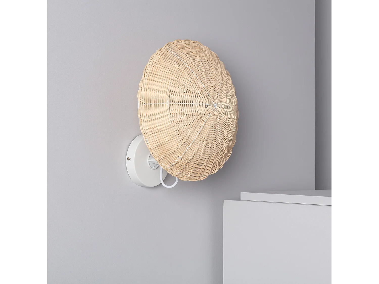 Applique Murale Rotin Salmor Blanc