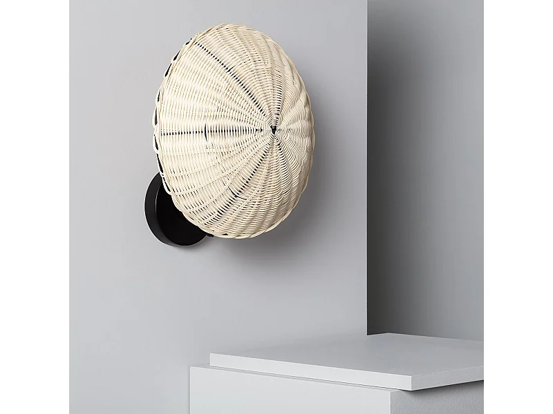 Applique Murale Rotin Salmor Blanc