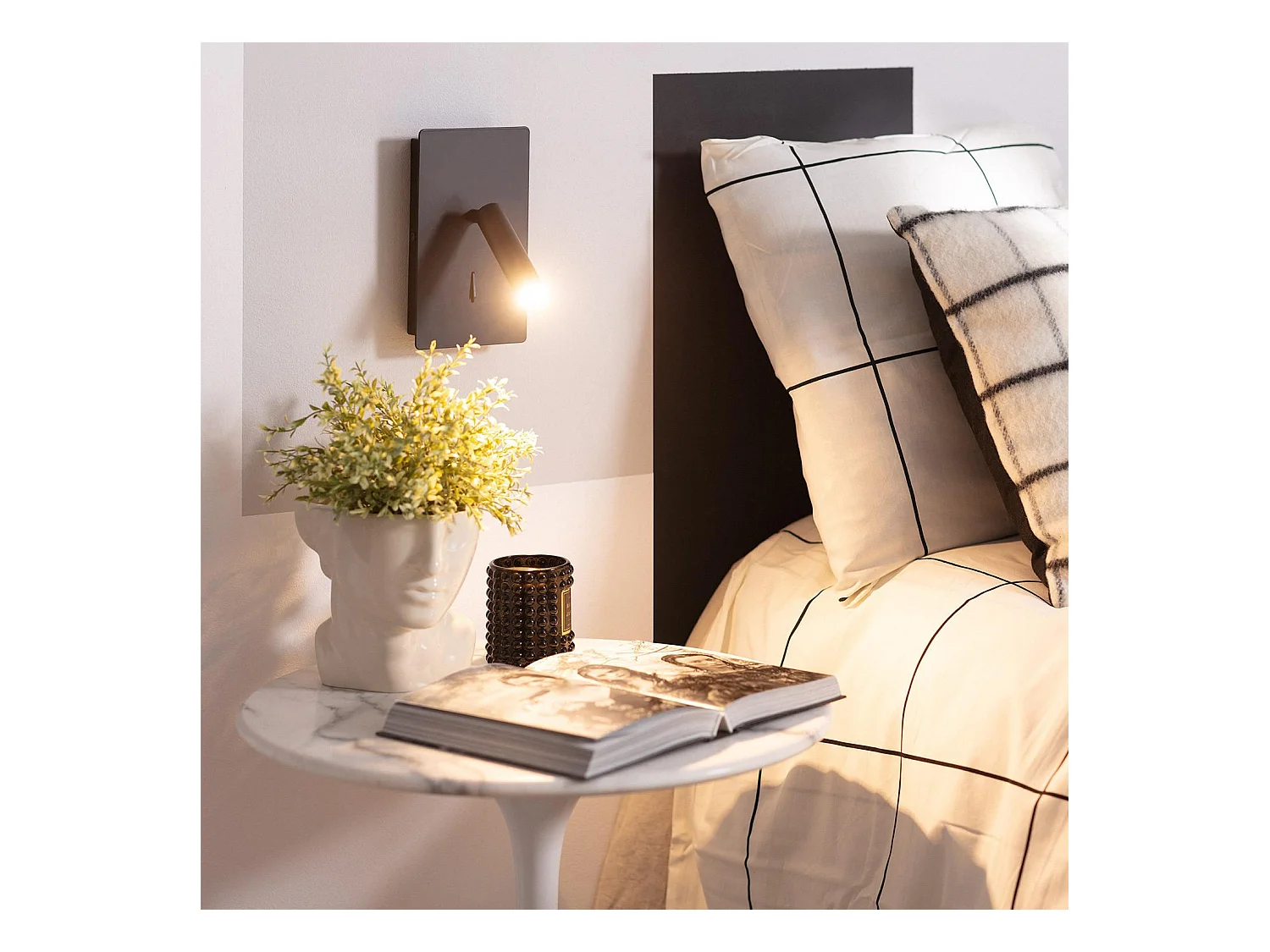 Applique Murale LED Aluminium Kaskazini 6W Noir