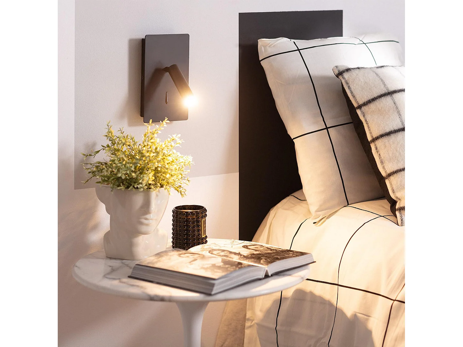 Applique Murale LED Aluminium Kaskazini 6W Noir