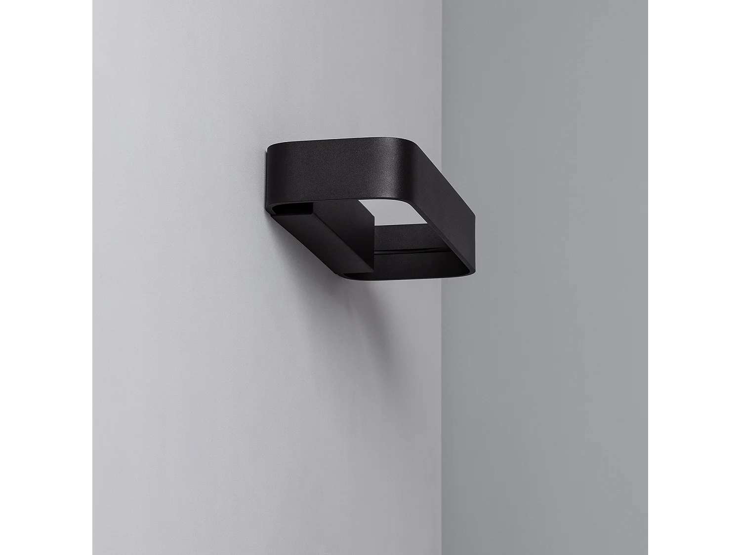 Applique Murale LED Aluminium Deves 9W Noire 2700K Blanc chaud