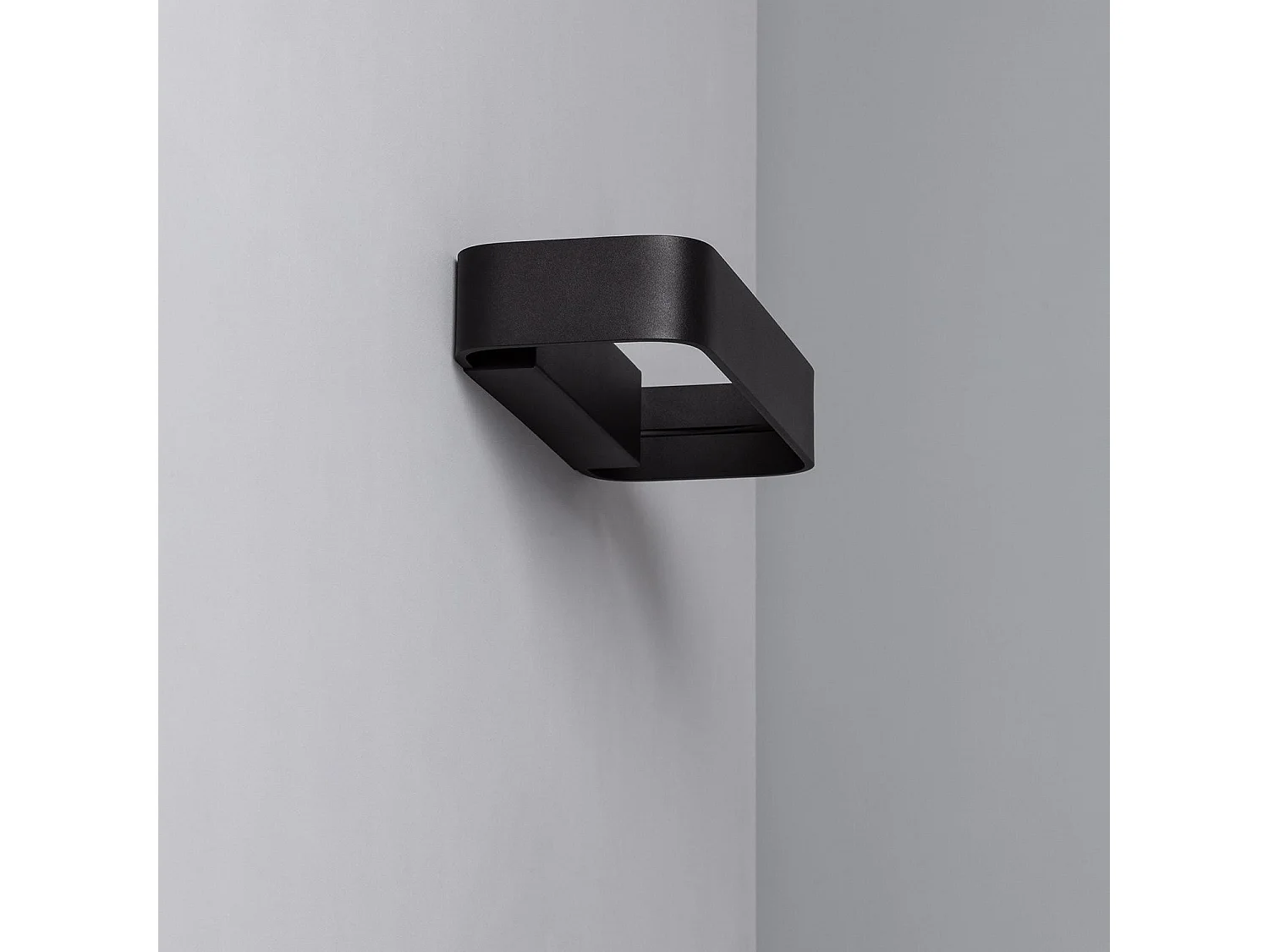Aplique de Pared LED 9W de Aluminio Deves Negro 2700K Blanco Cálido