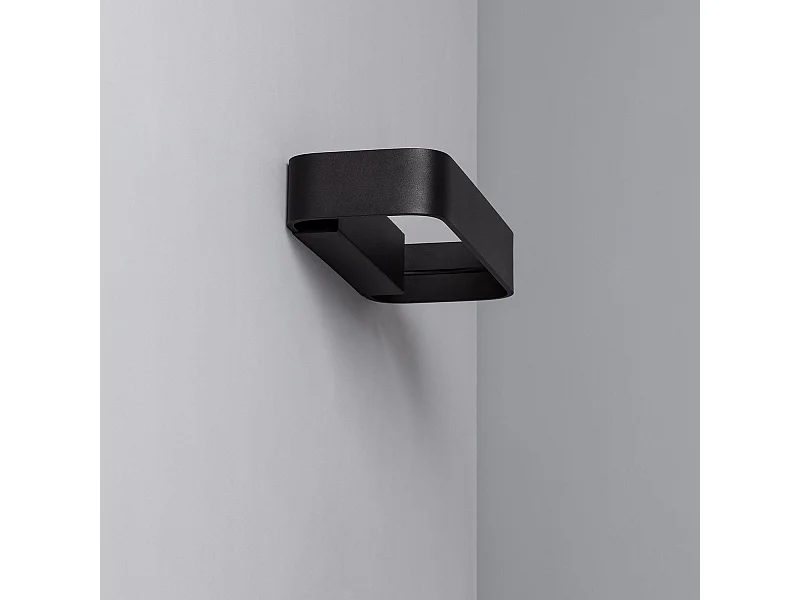 Applique Murale LED Aluminium Deves 9W Noire 2700K Blanc chaud