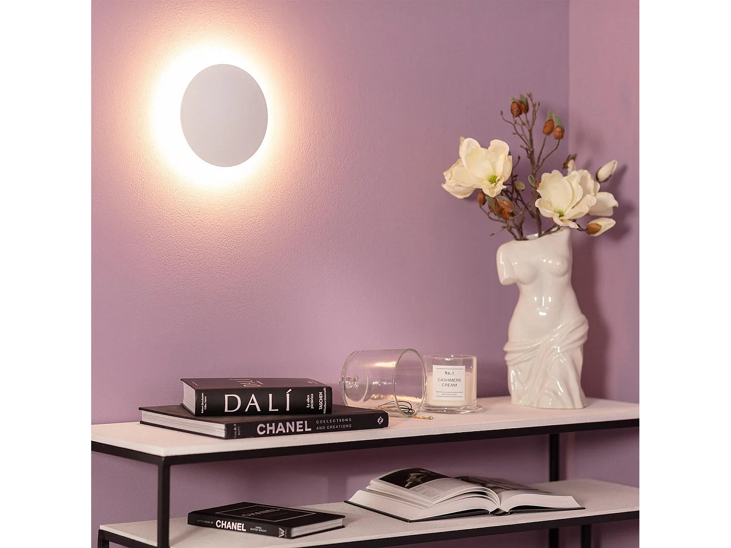 Applique Murale LED Aluminium Iris 8W Blanche 3000K Blanc chaud