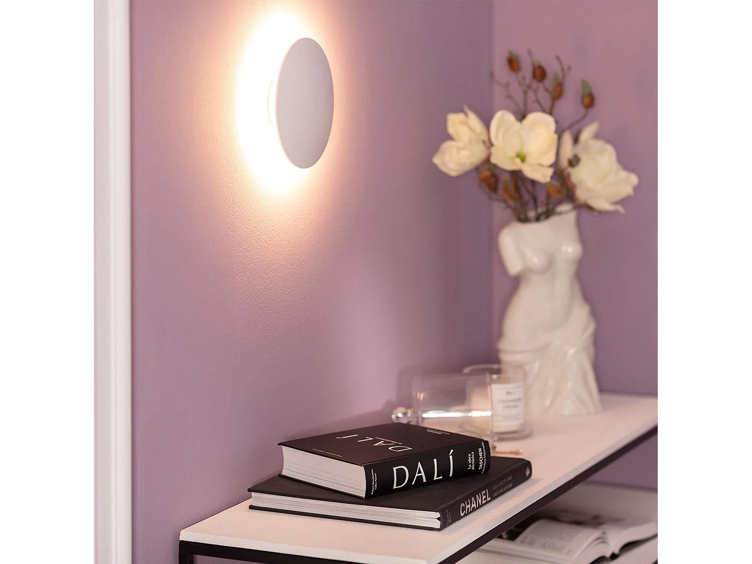 Applique Murale LED Aluminium Iris 8W Blanche 3000K Blanc chaud