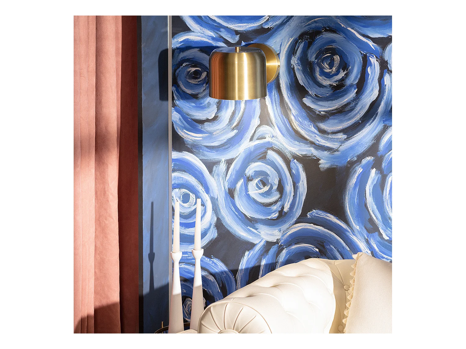 Lámpara de Pared de Metal Bedourie Dorado